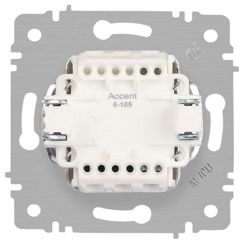 Выключатель Intro Accent 6-105-07 двойной с подсветкой, 10А-250В, IP20, СУ, AL/CU, графит | код Б0063521 | ЭРА фото 4 Выключатель Intro Accent 6-105-07 двойной с подсветкой, 10А-250В, IP20, СУ, AL/CU, графит | код Б0063521 | ЭРА фото 4