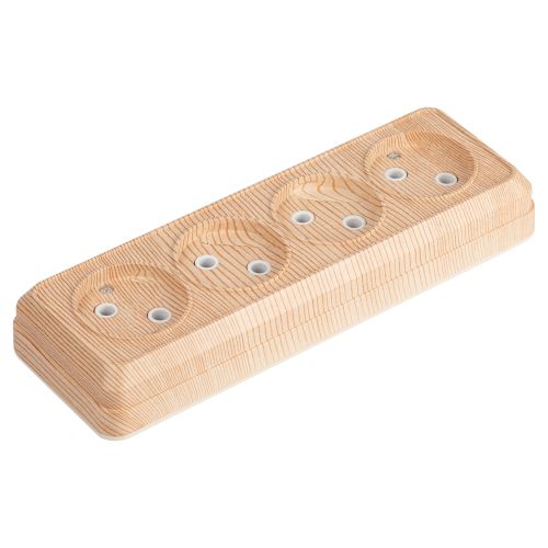 Розетка Intro Quadro 2-207-11 без заземления четырехместная 4х2P, 16А-250В, IP20, ОУ, сосна | код Б0053836 | ЭРА фото 5 Розетка Intro Quadro 2-207-11 без заземления четырехместная 4х2P, 16А-250В, IP20, ОУ, сосна | код Б0053836 | ЭРА фото 5