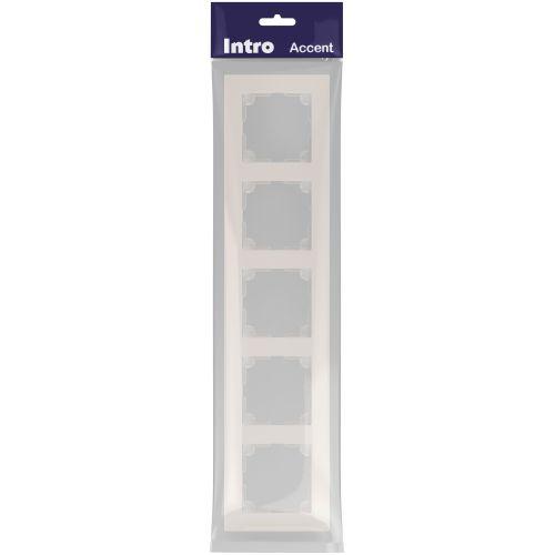 Рамка для розеток и выключателей Intro Accent 6-505-06 на 5 постов, СУ, перламутр | код Б0063731 | ЭРА Рамка для розеток и выключателей Intro Accent 6-505-06 на 5 постов, СУ, перламутр | код Б0063731 | ЭРА