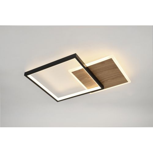 Светильник светодиодный Ferre CLL-1-60-RC BK+Wood 60Вт 3000К-6000К 450х350х60 с пультом ДУ черн./дерево Эра Б0069758 фото 3 Светильник светодиодный Ferre CLL-1-60-RC BK+Wood 60Вт 3000К-6000К 450х350х60 с пультом ДУ черн./дерево Эра Б0069758 фото 3