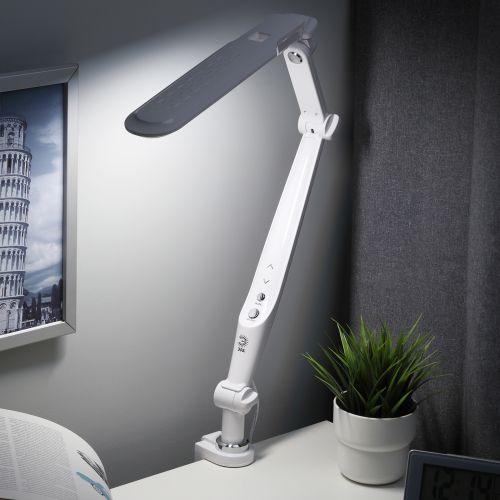 Светильник настольный светодиодный NLED-496-12W-W на на струбцине белый | код Б0052766 | ЭРА фото 11 Светильник настольный светодиодный NLED-496-12W-W на на струбцине белый | код Б0052766 | ЭРА фото 11