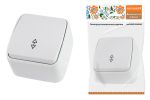 Переключатель на 2 направления 1-кл. открытой установки IP20 10А, белый Дача Народная | код SQ1824-0003 | TDM НАРОДНЫЙ