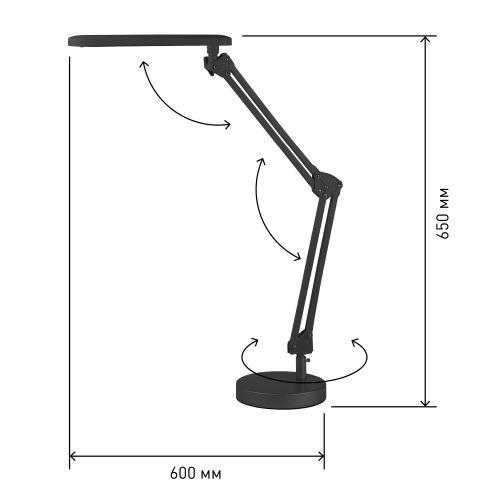Светильник настольный светодиодный на струбцине и с основанием черный NLED-440-7W-BK ЭРА | код Б0008000 | ЭРА фото 3 Светильник настольный светодиодный на струбцине и с основанием черный NLED-440-7W-BK ЭРА | код Б0008000 | ЭРА фото 3