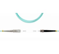 Патч-корд оптический LANMASTER, симплексный, SC/PC-ST/PC, OM3, LSZH, 2.0 м | код LAN-SC-ST/OM3-2.0 | LANMASTER