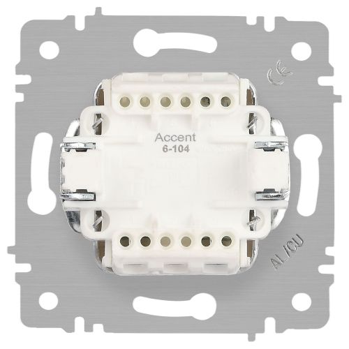 Выключатель Intro Accent 6-104-08 двойной, 10А-250В, IP20, СУ, AL/CU, бронза | код Б0063497 | ЭРА фото 4 Выключатель Intro Accent 6-104-08 двойной, 10А-250В, IP20, СУ, AL/CU, бронза | код Б0063497 | ЭРА фото 4