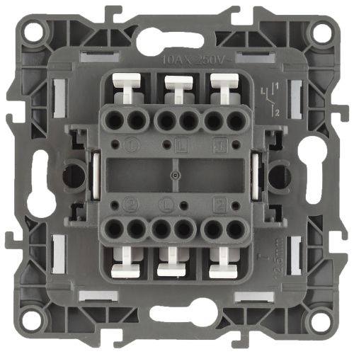 Переключатель двойной, 10АХ-250В, Эра12, алюминий,12-1106-03 | код Б0014665 | ЭРА фото 3 Переключатель двойной, 10АХ-250В, Эра12, алюминий,12-1106-03 | код Б0014665 | ЭРА фото 3