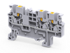 Клемма проходная CP2.5/3 /5x62,5mm, push-in, 3 присоед., 2,5(max 4)mm2, 24A, 1000V, синяя | код CP2.5/3BU | Connectwell
