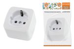 Розетка 2П+З открытой установки IP20 16А, белая Дача Народная | код SQ1824-0008| TDM НАРОДНЫЙ