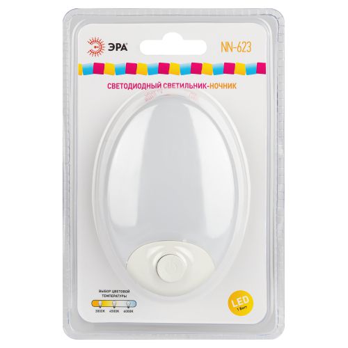 Ночник - светильник светодиодный NN-623-SW-W в розетку с выключателем белый | код Б0057213 | ЭРА фото 2 Ночник - светильник светодиодный NN-623-SW-W в розетку с выключателем белый | код Б0057213 | ЭРА фото 2