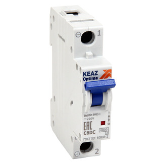 Выключатель автоматический модульный OptiDin BM63-1C20-DC-RP-УХЛ3 | код 339190 | КЭАЗ Выключатель автоматический модульный OptiDin BM63-1C20-DC-RP-УХЛ3 | код 339190 | КЭАЗ