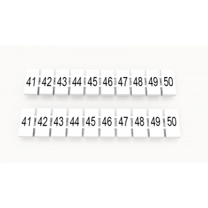 ZB5-10P-19-22Z(H), Маркировка для клемм DC, 5мм, 41-50 (10 шильдиков), шт | код 92118900169 | DEGSON