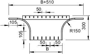 Т-образное/крестовое соединение 60x600 горячий цинк | код 7121601 | OBO Bettermann