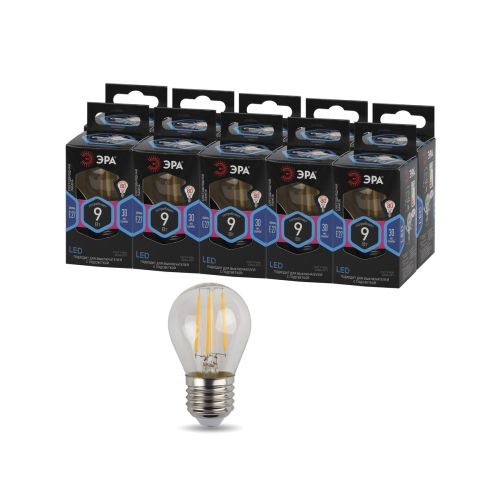 Лампа светодиодная декоративная LED 9 Вт 1170Лм 4000К шар, филамент нейтральный E27 230В F-LED P45-9w-840-E27 | код Б0047029 | ЭРА фото 4 Лампа светодиодная декоративная LED 9 Вт 1170Лм 4000К шар, филамент нейтральный E27 230В F-LED P45-9w-840-E27 | код Б0047029 | ЭРА фото 4