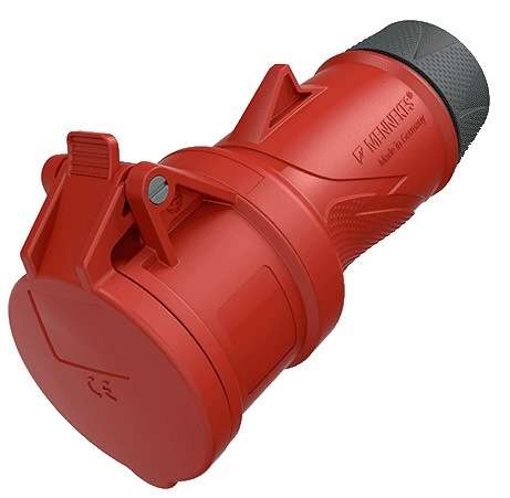 Розетка кабельная 16A5п6ч400B разборный корпус ножевые клеммы KU PowerTOP Xtra IP44 Mennekes | код 14522 | MENNEKES