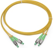 Патч-корд оптический LANMASTER, LSZH, дуплексный, FC/APC-FC/APC, SM OS2, 1.5 м | код LAN-2FC-2FC/SA-1.5 | LANMASTER