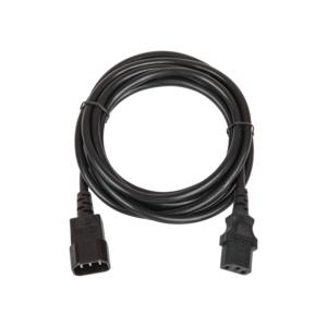 Кабель питания разъем C14 IEC 60320/разъем C13 IEC 60320 3х1кв.мм 250В 10А 1.8м черн. | код TLK-PCM10-018 | TLK