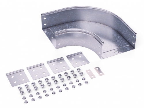 Угол CPO 90 горизонтальный 90° 500х50 в комплекте с крепежными элементами и соединительными пластинами, необходимыми для монтажа | код 36007K | DKC Угол CPO 90 горизонтальный 90° 500х50 в комплекте с крепежными элементами и соединительными пластинами, необходимыми для монтажа | код 36007K | DKC