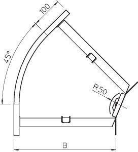 Секция угловая 45град. 110x100 горячий цинк | код 7068115 | OBO Bettermann