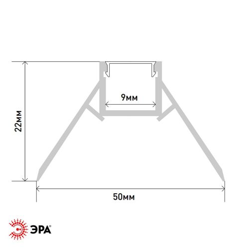 Комплект с анодированным профилем под штукатурку 5022 для внешнего угла 50х22мм 2,5м | код Б0062867 | ЭРА Комплект с анодированным профилем под штукатурку 5022 для внешнего угла 50х22мм 2,5м | код Б0062867 | ЭРА
