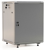 Hyperline TWB-FC-1245-GP-RAL7035 Шкаф настенный 19-дюймовый (19), 12U, 662x600х450мм, стеклянная дверь с перфорацией по бокам, ручка с замком, с возможностью установки на ножки (в комплекте), цвет серый (RAL 7035) (разобранный) | код 452013