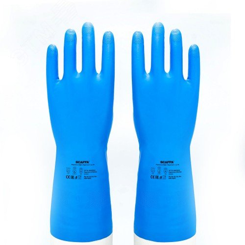 Перчатки Scaffa Практик К80Щ50 (нитрил, толщина 0,38 мм) размер 7 | код 00-01017720 | SCAFFA