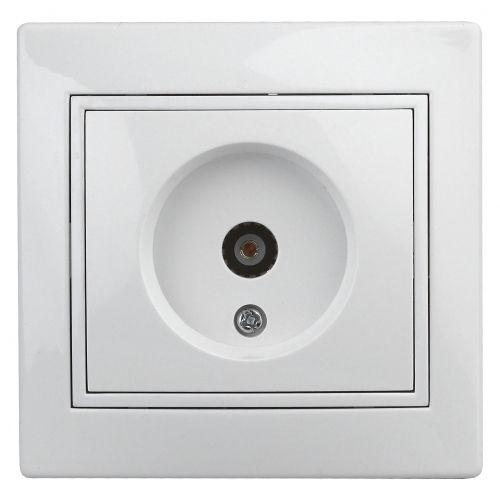 Розетка TV одиночная, СУ, Plano, белый, 1-301-01 | код Б0027617 | ЭРА