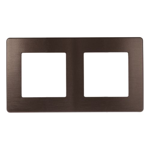 Рамка для розеток и выключателей Серия 12 12-5102-13 на 2 поста, Сатин, бронза | код Б0052516 | ЭРА Рамка для розеток и выключателей Серия 12 12-5102-13 на 2 поста, Сатин, бронза | код Б0052516 | ЭРА