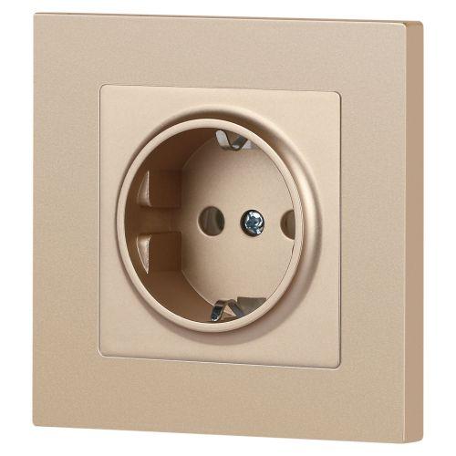 Розетка Intro Accent 6-202-04 2P+E Schuko, 16А-250В, IP20, СУ, шампань | код Б0063690 | ЭРА фото 6 Розетка Intro Accent 6-202-04 2P+E Schuko, 16А-250В, IP20, СУ, шампань | код Б0063690 | ЭРА фото 6