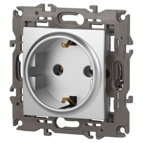 Розетка 2P+E Schuko, 16А-250В, Эра Elegance, алюминий, 14-2101-03 | код Б0034266 | ЭРА фото 4 Розетка 2P+E Schuko, 16А-250В, Эра Elegance, алюминий, 14-2101-03 | код Б0034266 | ЭРА фото 4