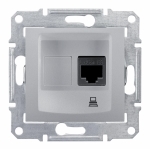 SEDNA РОЗЕТКА КОМПЬЮТЕРНАЯ RJ45, одиночная, кат. 6, неэкр. UTP, АЛЮМИНИЙ | код SDN4700160 | Systeme Electric