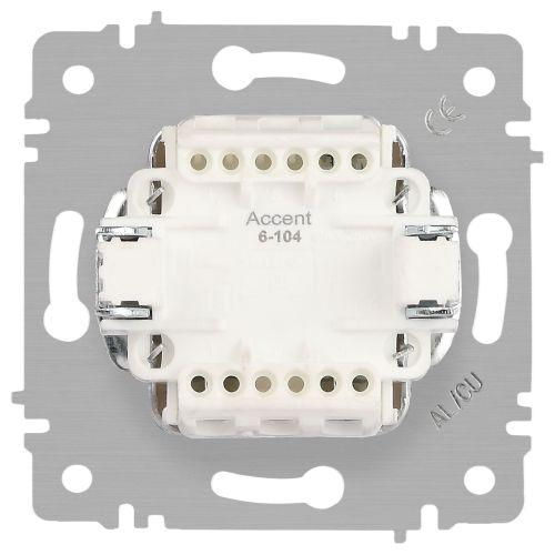 Выключатель Intro Accent 6-104-10 двойной, 10А-250В, IP20, СУ, AL/CU, венге | код Б0063501 | ЭРА фото 4 Выключатель Intro Accent 6-104-10 двойной, 10А-250В, IP20, СУ, AL/CU, венге | код Б0063501 | ЭРА фото 4