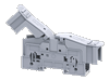 Клемма болтовая PTB35/50SH /25x169mm, 2 присоед., M6, 50mm2, 150A, 1000V, с защитными крышками, серая | код PTB35/50SH | Connectwell