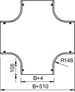 Крышка крестообразной секции 600мм | код 7131194 | OBO Bettermann фото 2 Крышка крестообразной секции 600мм | код 7131194 | OBO Bettermann фото 2