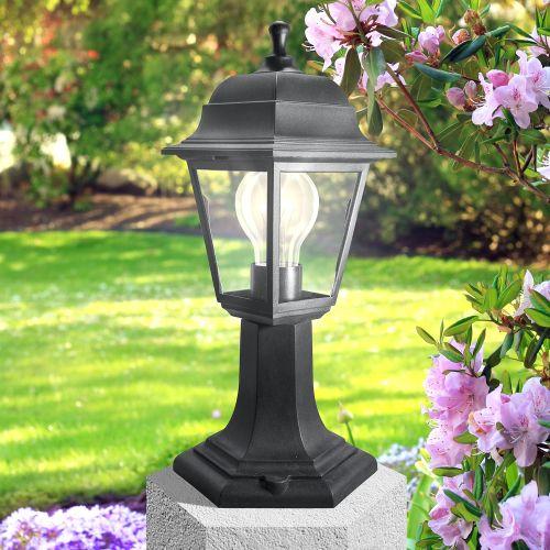 Светильник садово-парковый НТУ 04-60-001 Оскар четырехгранный черный IP44 Е27 max60Вт | код Б0048099 | ЭРА