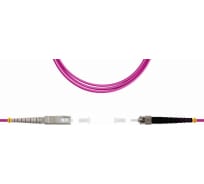 Патч-корд оптический LANMASTER, симплексный, SC/PC-ST/PC, OM4, LSZH, 3.0 м | код LAN-SC-ST/OM4-3.0 | LANMASTER
