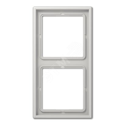 Рамка 2-я для горизонтальной/вертикальной установки Серия- LS990 Материал- дуропласт Цвет- светло-серый | код LS982LG | JUNG