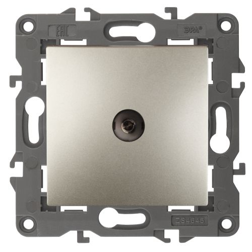 Розетка TV проходная, Эра Elegance, шампань, 14-3102-04 | код Б0034299 | ЭРА