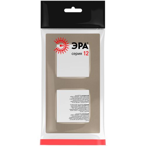 Рамка для розеток и выключателей Серия 12 12-5202-04 на 2 поста, Классик, шампань | код Б0067722 | ЭРА фото 2 Рамка для розеток и выключателей Серия 12 12-5202-04 на 2 поста, Классик, шампань | код Б0067722 | ЭРА фото 2