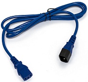 Hyperline PWC-IEC13-IEC14-1.0-BL Кабель питания монитор-компьютер IEC 320 C13 - IEC 320 C14 (3x0.75), 10A, прямая вилка, 1м, цвет синий (ПВС-АП-3*0,75-250-C13C14-10-1,0 ГОСТ 30851.1-2002 (МЭК 60320-1:1994)) | код 281850 | Hyperline