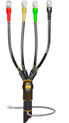 Муфта кабельная концевая 1ПКВ(Н)ТпбН-4х(35-50) с наконечниками болтовыми | код | Нева-Транс Комплект Муфта кабельная концевая 1ПКВ(Н)ТпбН-4х(35-50) с наконечниками болтовыми | код | Нева-Транс Комплект