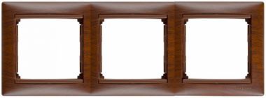 Рамка 3-местная дерево тонированное VALENA DIY | код 694364 | IEK Рамка 3-местная дерево тонированное VALENA DIY | код 694364 | IEK