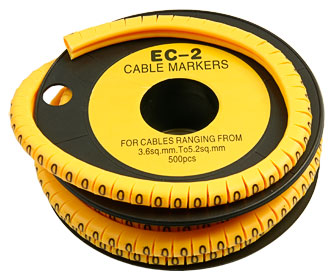 Cabeus EC-2-0 Маркер для кабеля д.7.4мм, цифра 0 | код 7421c | Cabeus