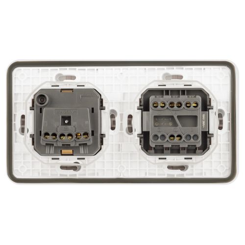 Блок розетка с выключателем Эксперт 11-7522-01 двойной IP55, 16A(10AX)-250В, СУ, белый | код Б0063274 | ЭРА фото 4 Блок розетка с выключателем Эксперт 11-7522-01 двойной IP55, 16A(10AX)-250В, СУ, белый | код Б0063274 | ЭРА фото 4