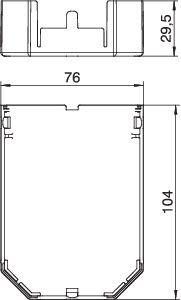 Кожух защитный для модульной рамки 104мм SG2 полиамид черн. OBO 7429162 Кожух защитный для модульной рамки 104мм SG2 полиамид черн. OBO 7429162