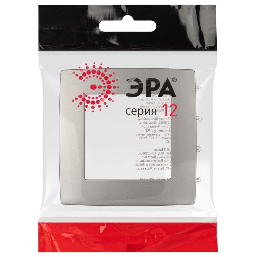 Рамка для розеток и выключателей Серия 12 12-5001-16 на 1 пост, титан | код Б0065735 | ЭРА Рамка для розеток и выключателей Серия 12 12-5001-16 на 1 пост, титан | код Б0065735 | ЭРА