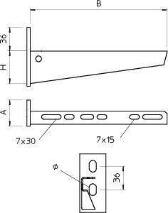 Кронштейн 210мм | код 6420915 | OBO Bettermann фото 2 Кронштейн 210мм | код 6420915 | OBO Bettermann фото 2