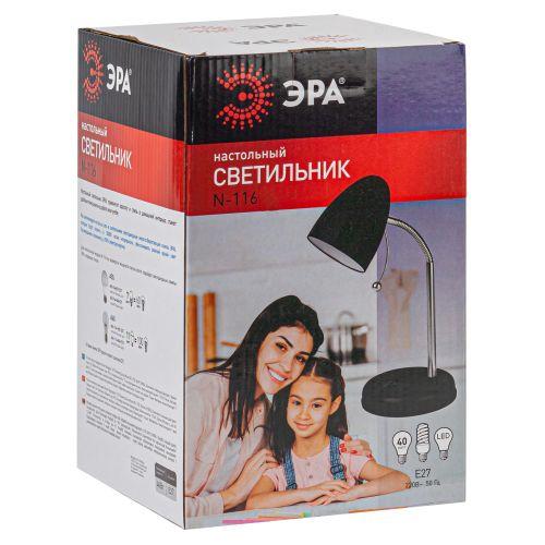 Светильник настольный N-116-Е27-40W-BK черный (16/96) | код Б0047201 | ЭРА фото 3 Светильник настольный N-116-Е27-40W-BK черный (16/96) | код Б0047201 | ЭРА фото 3