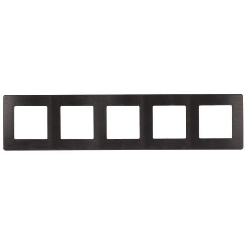 Рамка для розеток и выключателей Серия 12 12-5105-05 на 5 постов, Сатин, антрацит | код Б0052543 | ЭРА Рамка для розеток и выключателей Серия 12 12-5105-05 на 5 постов, Сатин, антрацит | код Б0052543 | ЭРА