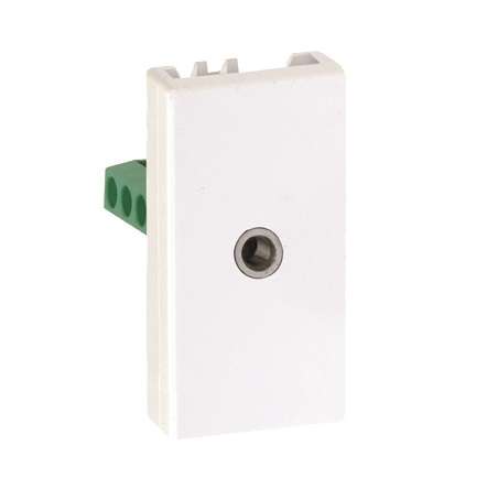 Разъем для наушников 3.5 мм mini-jack, узкий, винты, S27 белый | код 2701092-030 | Simon Разъем для наушников 3.5 мм mini-jack, узкий, винты, S27 белый | код 2701092-030 | Simon