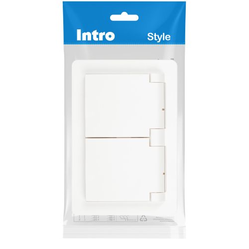 Розетка Intro Style 7-210-01 2х2P+E Schuko с крышкой штор., 16А-250В, СУ, IP44, белый | код Б0062873 | ЭРА фото 2 Розетка Intro Style 7-210-01 2х2P+E Schuko с крышкой штор., 16А-250В, СУ, IP44, белый | код Б0062873 | ЭРА фото 2